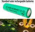 12 Counts AA 650mAh NiMH Rechargeable Batteries,1.2V Double A Battery for Outside Solar Lawn Light...