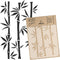 NAKLEO DIY Reusable Plastic Stencil - Bamboo Shoots Tropical Oriental - Art Craft Wall Painting Pattern Template Scrapbooking Decoupage - Fabric F...