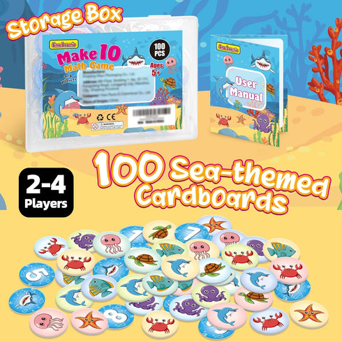 Math Games,100 Math Facts Flash Card Addition and Subtraction Games,Math Manipulatives Kindergarten 1st 2nd Grade Classroom Must Have,Counting Edu...