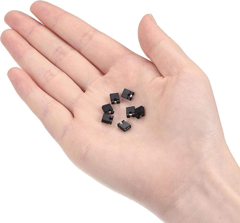 uxcell 100pcs 2mm Standard Pin Header Jumper Cap Short Circuit Connection Cap Mini Micro Jumper Bridge Plug Black...