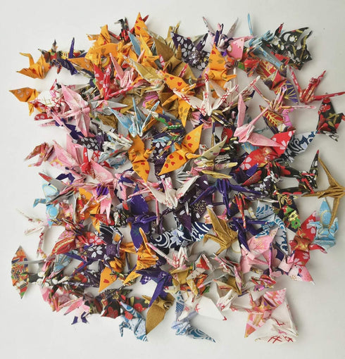 100 Origami Paper Crane Washi Paper Origami Crane Different patterns Japanese Print Made of 3.81cm 1.5 inches for Wedding decor Origamipolly...