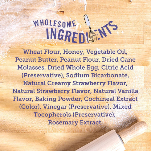 Three Dog Bakery Soft Baked PB&J Bites, Peanut Butter & Strawberry Flavor, Premium Treats for Dogs, 13 Ounce Box, brown (320035)...