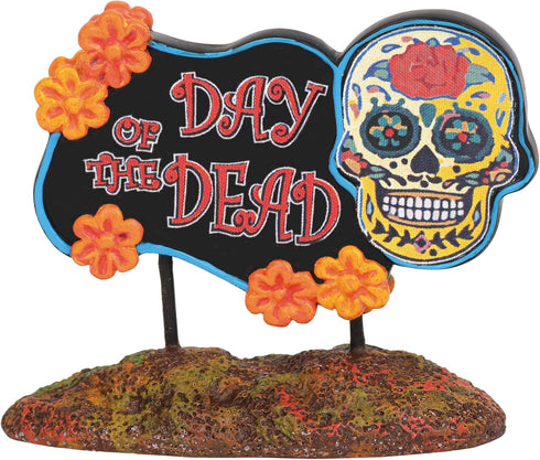 Department 56 Village Cross Product Accessories Halloween Day of The Dead Sign Figurine, 1.75 Inch, Multicolor...