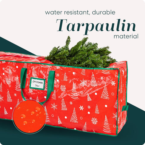 Handy Laundry Christmas Tree Storage Bag - Stores 7.5 Foot Artificial Xmas Holiday Tree, Zippered Bag, Durable Waterproof Material, Carry Handles....