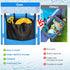 Pool Floats Storage Bag, Expandable pool toy storage? Poolside Storage Mesh Package for Most Frame Swimming Pools for Storing Toys and Outdoor Sup...