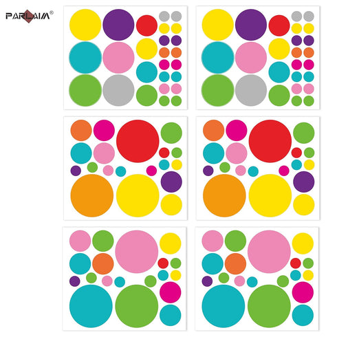 PARLAIM Wall Stickers for Bedroom Living Room, Polka Dot Wall Decals for Kids Boys and Girls (130 Circles)...