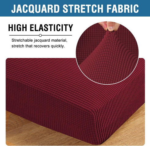 H.VERSAILTEX High Stretch Individual Seat Cushion Covers Sofa Slipcovers Couch Cushion Covers Sofa Covers Featuring Jacquard Textured Twill Fabric...