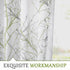 FMFUNCTEX Linen Semi Sheer Curtains for Bedroom, Sage Green White Curtains 54 Inches Long for Living Room, Grey Tree Branch Print Curtain Light Fi...