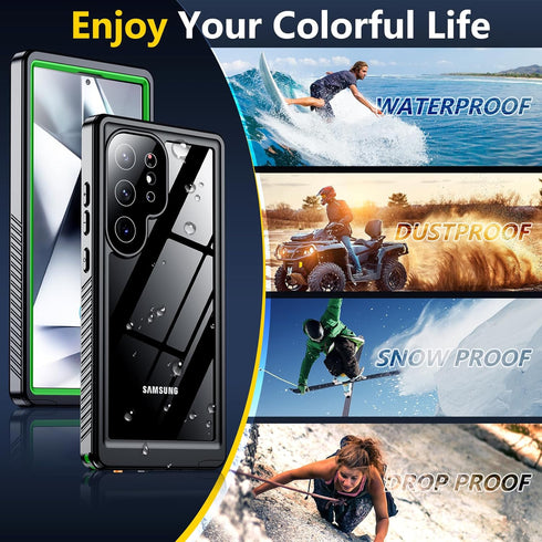 Designed for Galaxy S24 Ultra Case Waterproof, Built-in Screen Protector Full Protection Heavy Duty Shockproof Anti-Scratched Rugged Case for Sams...