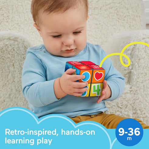 Fisher-Price Baby Learning Toy Laugh & Learn Puppy’s Activity Cube with Lights Music & Fine Motor Activities for Ages 9+ Months...