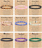 BOMAIL 9PCS Natural Crystal Bracelets for Women Men - 8mm Semi-Precious Gemstone Beaded Bracelets, Round Gemstones Stretch Bracelet, Yoga Bracelet...