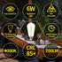 ST64 Edison LED Bulb 6W Equivalent 60W High Brightness Daylight White 4000K 700 Lumens E26 Base 85+ CRI Non-Dimmable Clear Glass 6 Packs...
