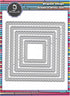 Alinacutle 5/PK Square Scallop Border Nesting Frame Die Cut, Classic Nesting Frames for Card Background, Paper Craft Die-Cuts, Scrapbooking Cuttin...