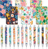 24 Pcs Flower Ballpoint Pens Flower Notepads Set Flower Design Line Notebook Employee Gifts Set for Student Men Women Notebooks Bulk for Journalin...