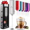 Zulay Kitchen Powerful Mini Milk Frother Handheld - Electric Hand Mixer - Portable Frother Wand for Coffee - Small Drink Blender for Lattes, Cappu...