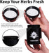 KOZO Black Glass Airtight Storage Jar, with UV Protection. Airtight Container with Humidity Pack. Keep your Serving Spices and Herbs Fresh for Lon...