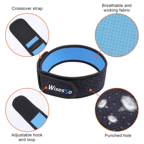 IT Band Strap, Adjustable Iliotibial Band Syndrome Brace, Athletic Stabilizer for Men, Women, Knee Support Strap for Running, Cycling, Hiking, Exe...