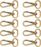 CRAFTMEMORE Snap Hook Swivel Push Gate Lobster Clasps Fashion Clips Purse Making FS10 Pack of 10 (Antique Brass, 3/4 Inch)...