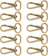 CRAFTMEMORE Snap Hook Swivel Push Gate Lobster Clasps Fashion Clips Purse Making FS10 Pack of 10 (Antique Brass, 3/4 Inch)...