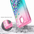 NZND Case for Wiko Ride 2 (U520AS) with Tempered Glass Screen Protector (Full Coverage), Glitter Liquid Floating Waterfall Girls Cute Phone Case C...