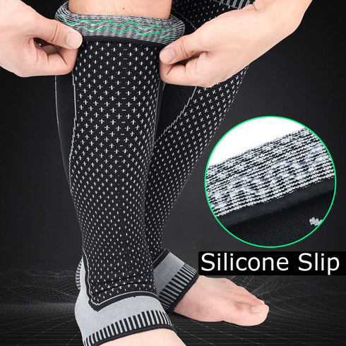 Compression Socks Calf Foot Sleeves for Ankle Heel Plantar Fasciitis Support Increase Blood Circulation Relieve Arch Pain Shin Splints Reduce Swel...