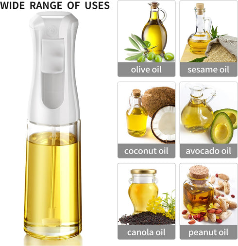 Oil Sprayer for Cooking- 200ml Glass Olive Oil Sprayer Mister, Olive Oil Spray Bottle, Kitchen Gadgets Accessories for Air Fryer, Canola Oil Sprit...