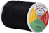 Mandala Crafts Nylon Satin Cord 2mm Rattail Cord Black String - 100 Yds Nylon Chinese Knotting Cord Rat Tail Silk Cord for Bracelet Necklace Jewel...