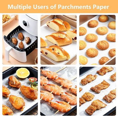 50Pcs 8x8 In Parchment Paper Sheets, White Parchment Paper for Baking, Square Baking Paper Sheets, Precut Parchment Sheets for Cookies, Cooking, F...