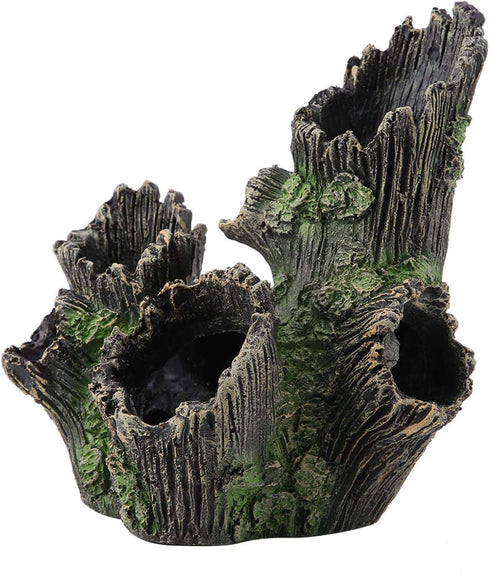 DAUERHAFT Artificial Resin Tree Trunk for Aquarium Driftwood Decoration for Fish Tank Ornaments, Resin Aquarium Accessories(18.00x12.00x21.00)...