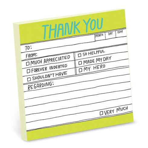 Knock Knock Hand-Lettered Thank You Sticky Notes...