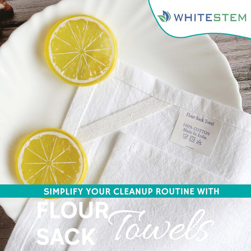 Flour Sack Kitchen Towels |Cotton Blank Towel | Tea Towel Crafting Embroidery | Thick Absorbent Quick Dry | Baking Bread Proofing Linen Cover Whit...