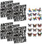6 Sheets 264 Pieces Iron On Letters for Clothing, 2 Inch Heat Transfer Letters with A-Z Iron On Vinyl Letters with 18 Pieces Butterfly Press On De...