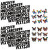 6 Sheets 264 Pieces Iron On Letters for Clothing, 2 Inch Heat Transfer Letters with A-Z Iron On Vinyl Letters with 18 Pieces Butterfly Press On De...