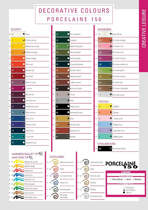 Pebeo Porcelaine 150, China Paint, 45 ml Bottle - Pastel Blue...