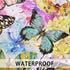 Butterfly Outdoor Waterproof Throw Pillow Covers 18 x 18 Inch Set of 2, Floral Green Tropical Pillowcase Square Cushion Case, Farmhouse Garden Dec...