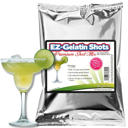 Margarita Jello Shot Mix 6.78 oz - Premium Gluten-Free Jello Mix for Tasty Jello Shots - Easy to Make EZ Gelatin Powder Mix for Jello Shots - Adul...