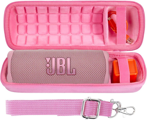co2CREA Hard Travel Case Replacement for JBL Flip 6 FLIP 5 Waterproof Portable Bluetooth Speaker (Pink Case)...