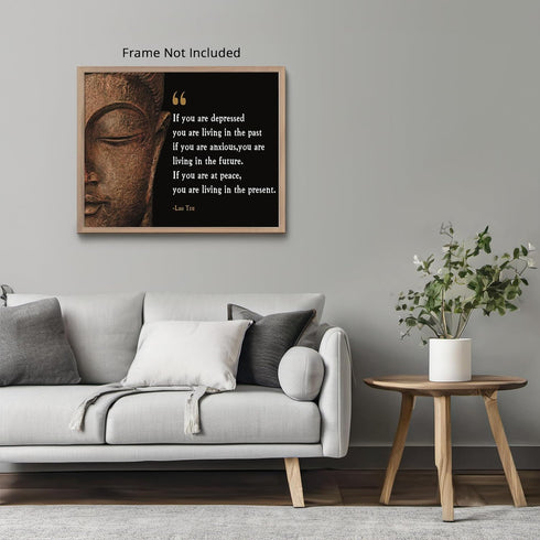 Posterizer 1 pcs-You Are Living in The Past-Lao Tzu-Spiritual-Quotes and Poems-Motivational & Inspirational Art-Decor for Home & Office- UNFRAMED ...