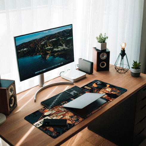 Large Gaming Mouse Pad 31.5 x 11.8 inches, Extended Anime Mousepad, Long Mouse Mat with Non-Slip Base, Full Keyboard Mat with Stitched Edges, Mous...