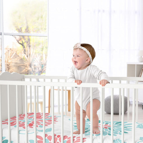 Fitted Crib Sheet for Modern Emma Baby/Toddler Bedding Set Collection - Floral Print...