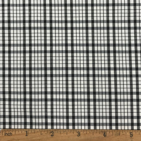 White-Black Checkered Plaid Fabric Width 57 Inches Yarn Dyed Polyester for DIY Sewing (2 Yard pre Cut)...