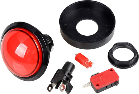 EG STARTS 5X Arcade Buttons 60mm Dome 2.36 inch LED Push Button with Micro Switch for Arcade Machine Video Games Console...