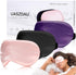 Sleep Mask Silk Eye Mask for Sleeping, Super Soft Blackout Eye Mask for Women Men, Side Sleeper Eye Covers for Sleeping with Adjustable Straps, Tr...