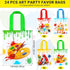 24 Pack Paint Party Favor Bags Non Woven Art Party Gift Bags Kids Art Paint Treat Goodie Bags Paintbrush Splatter Tote Bags for Paint Theme Birthd...