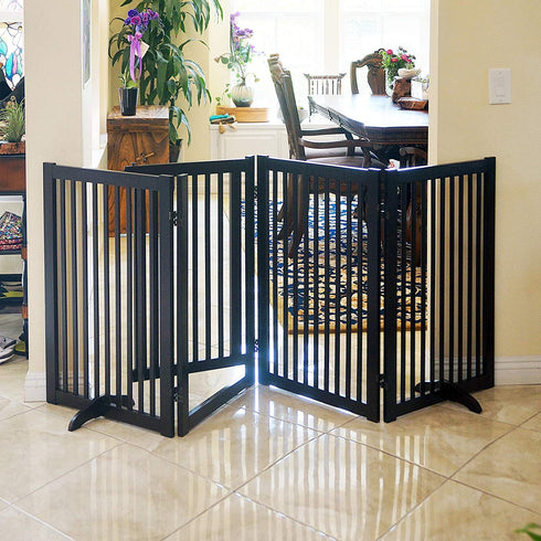 WELLAND Support Feet for 360 Degree Configurable Gate Collection, Espresso, A Pair...