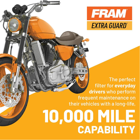 FRAM Extra Guard PH6022 10K Mile Change Automotive Replacement Interval Spin-On Engine Oil Filter for Select Vehicle Model Years, Vehicle Engine P...
