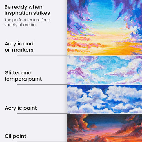 ARTEZA Canvas Pad, 9 x 12 Inches, Pack of 1, 10 Sheets, Glue-Bound Canvas Paper for Oil and Acrylic Painting and Mixed Media Techniques...