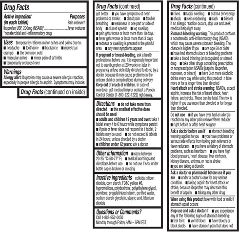 HealthA2Z® Ibuprofen 200mg | 500 Counts | Pain Relief | Body Aches | Headache | Arthritis | Cramps | Back Pain | Fever Reducer… (500 Count)...