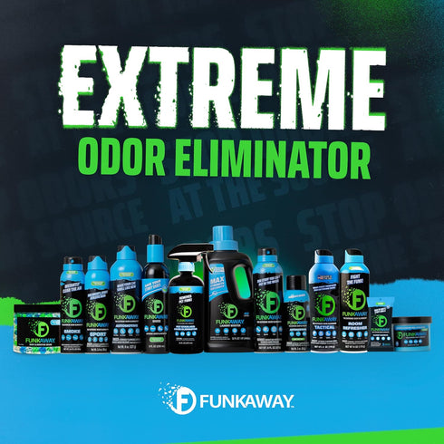 FunkAway Odor Eliminator Spray for Shoes, Clothes and Gear, 3.4 oz., Non-Aerosol; Mini Size for Travel, Ideal for Gym Bag, Purse, Locker or Suitca...