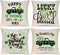 Ueerdand St Patrick's Day Pillow Covers Set of 4 18x18 Inch Shamrock Happy St Patrick's Day Decorations Green Clover Buffalo Plaid Lucky Truck Dec...